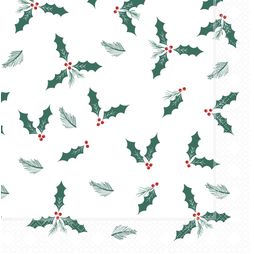 Swantex 40cm 3Ply Jolly Holly Paper Napkins X63-JLL