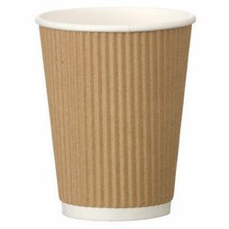 go-pak 8oz Triple Wall Kraft Ripple Cup