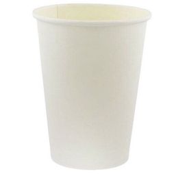 12oz White Single Wall Cup