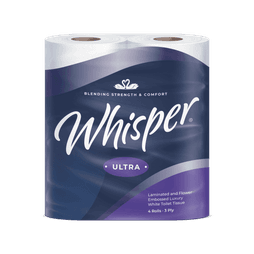3ply Whisper Ultra Toilet Paper - Pack of 40 Rolls
