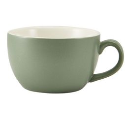 GenWare Porcelain Matt Sage Bowl Shaped Cup 25cl/ 8.75oz