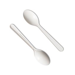 Natural Cornstarch (125mm / 4.9”) Biodegradable Teaspoons