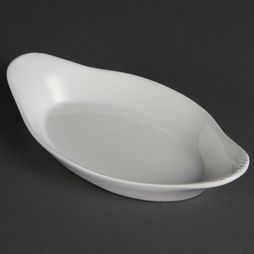 Olympia Whiteware Oval Eared Dishes 229 x 127mm