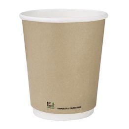 Fiesta Compostable Coffee Cups Double Wall 227ml / 8oz