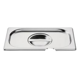 Vogue Stainless Steel 1/4 Gastronorm Notched Lid alternative