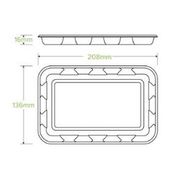 Bio Cane Produce Trays Natural 8" x 5" alternative