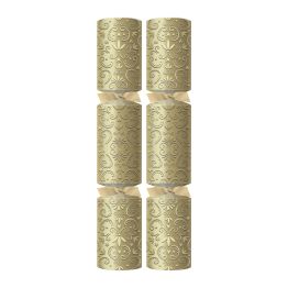 Swantex 12" Gold Fleur De Lys Christmas Crackers - Contents O C242-GFL-O