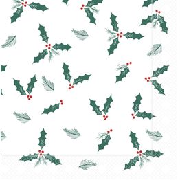 Swantex 40cm 3Ply Jolly Holly Paper Napkins X63-JLL