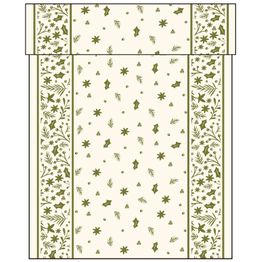 Swantex 38cm x 12cm Cream Winter Foliage Tablerunner TABRUN-CWF