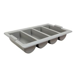 Beaumont Cutlery Tray / Box Plastic 13 Inch x 21 Inch Grey