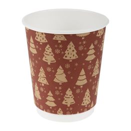 Fiesta Recyclable Christmas Double Wall Hot Cups 8oz
