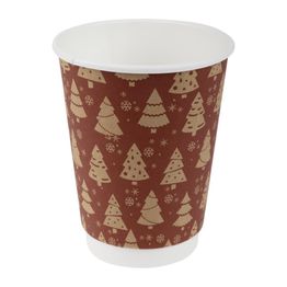 Fiesta Recyclable Christmas Hot Cup Double Wall 12oz