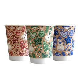 Vegware Christmas Double Wall Hot Cup 89-Series 12oz alternative