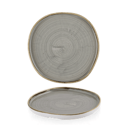 Churchill Stonecast Grey Organic Walled Plates 206mm
