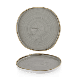 Churchill Stonecast Grey Organic Walled Plates 257mm
