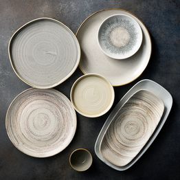 Churchill Stonecast Grey Organic Walled Plates 257mm alternative