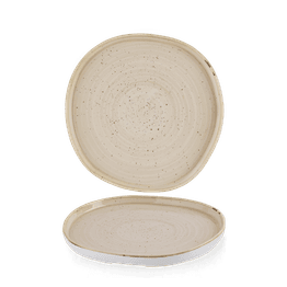 Churchill Stonecast Nutmeg Cream Organic Walled Plates 206mm