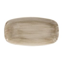 Churchill Stonecast Patina Antique Rectangular Plates Antique Taupe 355mm