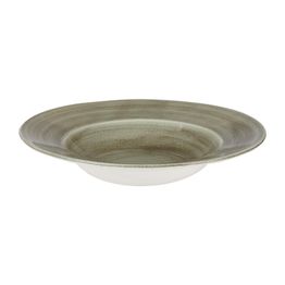 Churchill Stonecast Patina Antique Wide Rim Bowls Burnished Green 280mm