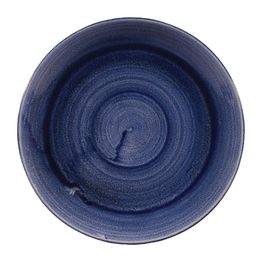 Churchill Stonecast Patina Coupe Plates Cobalt Blue 260mm