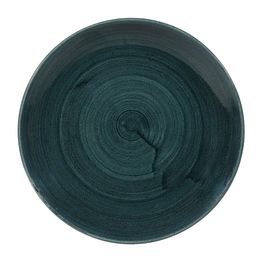 Churchill Stonecast Patina Coupe Plates Rustic Teal 217mm