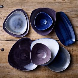 Churchill Stonecast Patina Deep Purple Triangle Bowl 185mm alternative