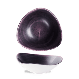 Churchill Stonecast Patina Deep Purple Triangle Bowl 235mm