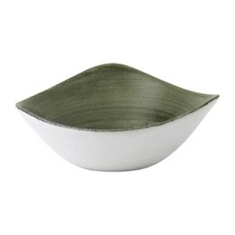 Churchill Stonecast Patina Lotus Bowl Burnished Green 178mm