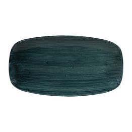 Churchill Stonecast Patina Oblong Chef Plates Rustic Teal 355 x 189mm