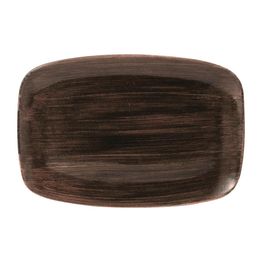 Churchill Stonecast Patina Oblong Plates Iron Black 343x235mm