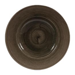 Churchill Stonecast Patina Profile Wide Rim Bowls Iron Black 280mm