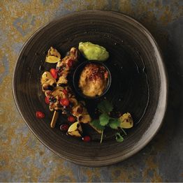 Churchill Stonecast Patina Round Trace Plates Iron Black 210mm alternative