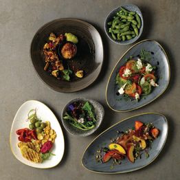 Churchill Stonecast Patina Round Trace Plates Iron Black 264mm alternative