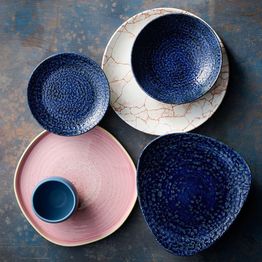 Churchill Stonecast Petal Pink Organic Walled Plates 257mm alternative