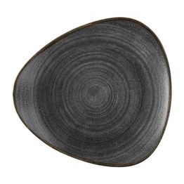 Churchill Stonecast Raw Lotus Plate Black 254mm