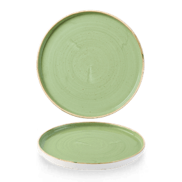 Churchill Stonecast Sage Green Walled Plate 260mm
