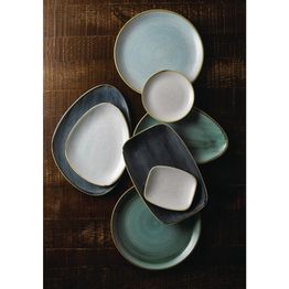 Churchill Stonecast Triangular Chefs Plates 304 x 205mm Samphire Green alternative