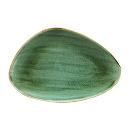 Churchill Stonecast Triangular Chefs Plates 304 x 205mm Samphire Green