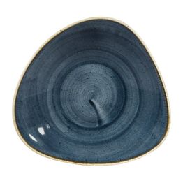 Churchill Stonecast Triangular Shallow Bowls Blueberry 210mm