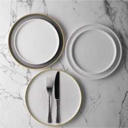 Churchill Stonecast Walled Chefs Plates Peppercorn Grey 260mm alternative