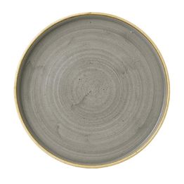 Churchill Stonecast Walled Chefs Plates Peppercorn Grey 260mm