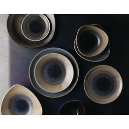 Churchill Stonecast Aqueous Deep Coupe Plates Bayou Taupe 225mm alternative