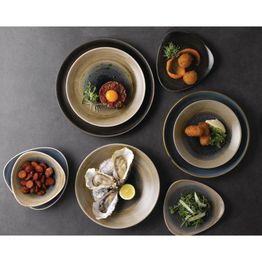 Churchill Stonecast Aqueous Deep Coupe Plates Bayou Taupe 255mm alternative