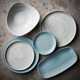 Churchill Stonecast Canvas Breeze Chef's Oblong Plates 350x187mm alternative