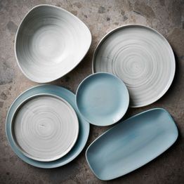 Churchill Stonecast Canvas Breeze Chefs Oblong Plates 288x152mm alternative