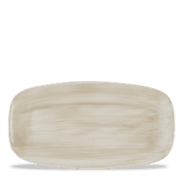 Churchill Stonecast Canvas Natural Chefs Oblong Plates 288x152mm