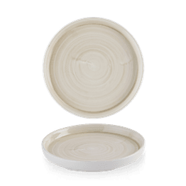 Churchill Stonecast Canvas Natural Walled Plates 160mm