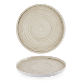 Churchill Stonecast Canvas Natural Walled Plates 280mm