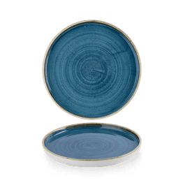 Churchill Stonecast Java Blue Walled Plates 210mm