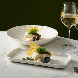 Churchill Alchemy Abstract White Deep Oblong Tray 263mm alternative